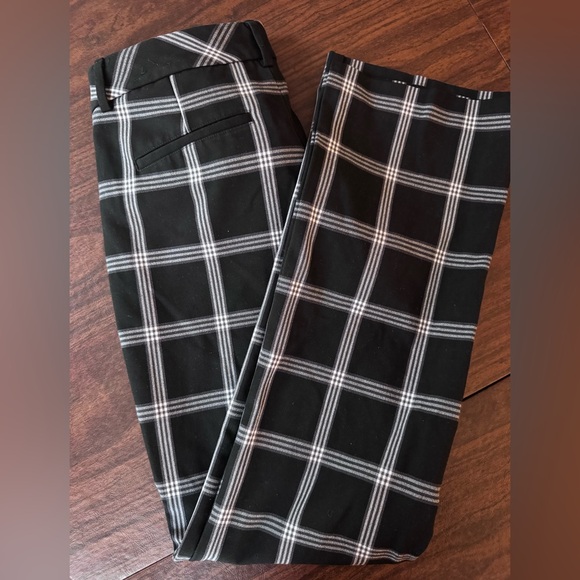 Express Pants - Express “Editor” Black and White Plaid Pants Slacks Size 4R